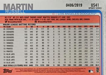 2019 Topps Update - Gold #US41 Russell Martin Back
