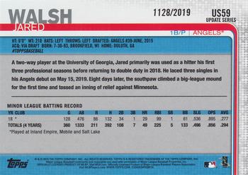 2019 Topps Update - Gold #US59 Jared Walsh Back
