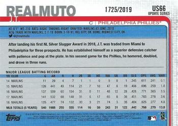 2019 Topps Update - Gold #US66 J.T. Realmuto Back