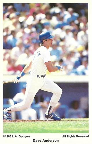 1986 Coca-Cola Los Angeles Dodgers #NNO Dave Anderson Front