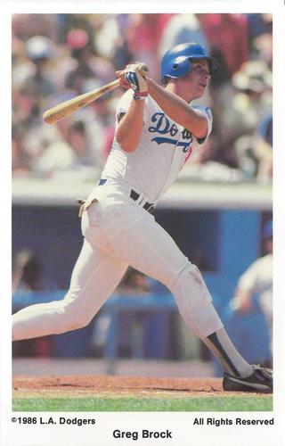 1986 Coca-Cola Los Angeles Dodgers #NNO Greg Brock Front