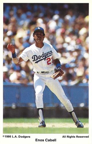 1986 Coca-Cola Los Angeles Dodgers #NNO Enos Cabell Front