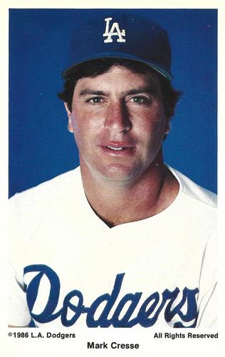 1986 Coca-Cola Los Angeles Dodgers #NNO Mark Cresse Front
