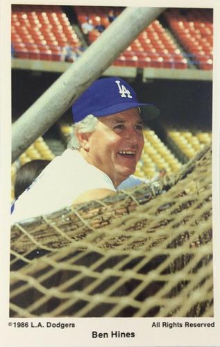 1986 Coca-Cola Los Angeles Dodgers #NNO Ben Hines Front