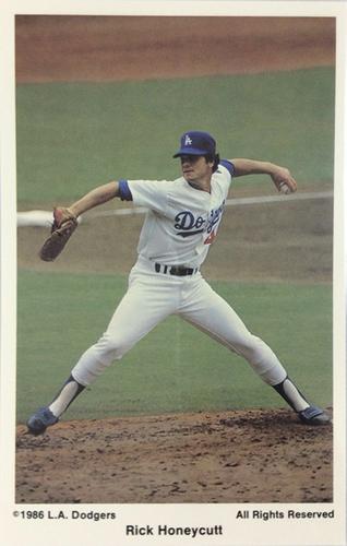 1986 Coca-Cola Los Angeles Dodgers #NNO Rick Honeycutt Front