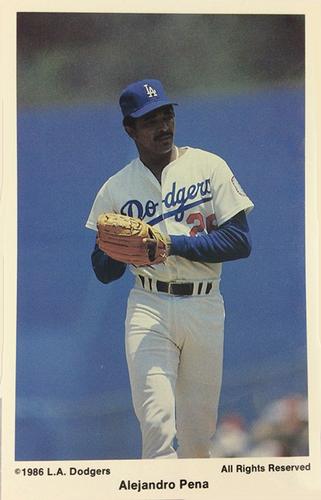 1986 Coca-Cola Los Angeles Dodgers #NNO Alejandro Pena Front