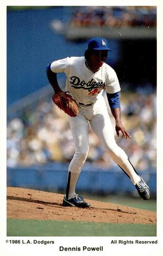 1986 Coca-Cola Los Angeles Dodgers #NNO Dennis Powell Front