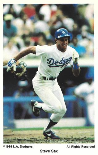 1986 Coca-Cola Los Angeles Dodgers #NNO Steve Sax Front