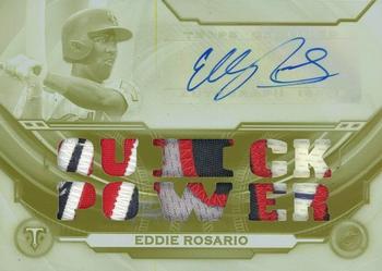 2019 Topps Triple Threads - Triple Threads Autograph Relic Printing Plate Yellow #TTAR-ER2 Eddie Rosario Front