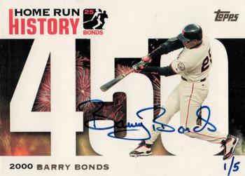 2006 Topps Updates & Highlights - Barry Bonds Home Run History Autographs #BB450 Barry Bonds Front