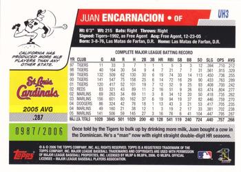 2006 Topps Updates & Highlights - Gold #UH3 Juan Encarnacion Back