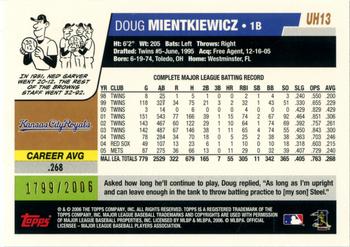 2006 Topps Updates & Highlights - Gold #UH13 Doug Mientkiewicz Back