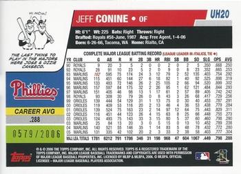 2006 Topps Updates & Highlights - Gold #UH20 Jeff Conine Back