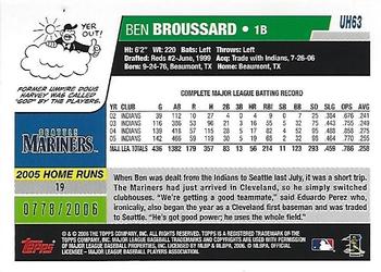 2006 Topps Updates & Highlights - Gold #UH63 Ben Broussard Back