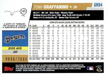 2006 Topps Updates & Highlights - Gold #UH84 Tony Graffanino Back