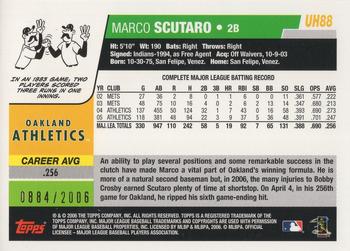 2006 Topps Updates & Highlights - Gold #UH88 Marco Scutaro Back