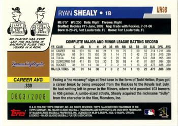 2006 Topps Updates & Highlights - Gold #UH98 Ryan Shealy Back