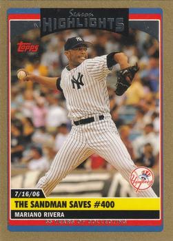 2006 Topps Updates & Highlights - Gold #UH181 Mariano Rivera Front