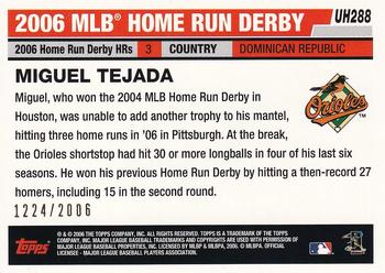2006 Topps Updates & Highlights - Gold #UH288 Miguel Tejada Back