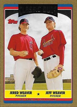 2006 Topps Updates & Highlights - Gold #UH330 Jered Weaver / Jeff Weaver  Front