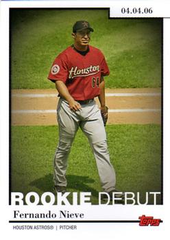 2006 Topps Updates & Highlights - Rookie Debut #RD-13 Fernando Nieve Front
