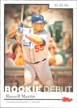 2006 Topps Updates & Highlights - Rookie Debut #RD-25 Russell Martin Front