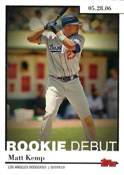 2006 Topps Updates & Highlights - Rookie Debut #RD-30 Matt Kemp Front