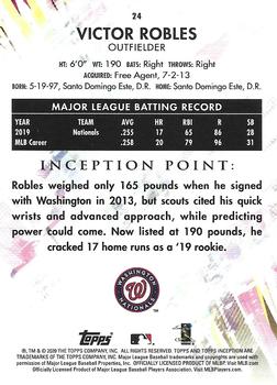 2020 Topps Inception #24 Victor Robles Back