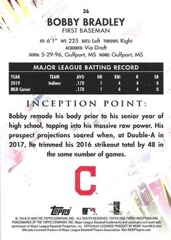 2020 Topps Inception #36 Bobby Bradley Back
