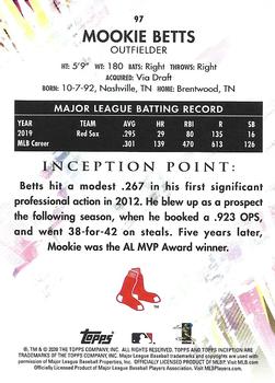 2020 Topps Inception #97 Mookie Betts Back