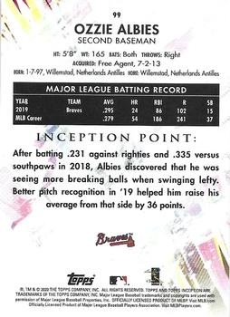 2020 Topps Inception #99 Ozzie Albies Back