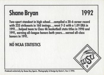1992 Game Day Wichita State Shockers #9 Shane Bryan Back