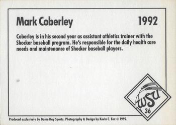 1992 Game Day Wichita State Shockers #36 Mark Coberly Back