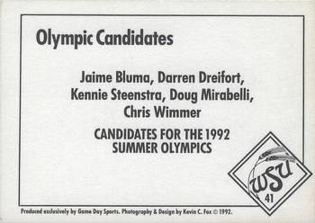 1992 Game Day Wichita State Shockers #41 Olympic Candidates -Jaime Bluma / Darren Dreifort / Kennie Streenstra / Doug Mirabelli / Chris Wimmer Back