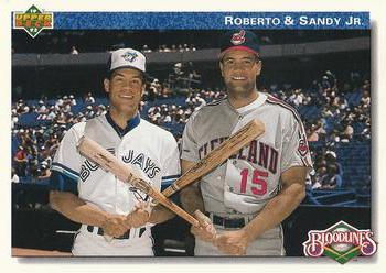 1992 Upper Deck #81 Roberto Alomar / Sandy Alomar Jr. Front