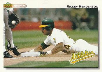 1992 Upper Deck #155 Rickey Henderson Front
