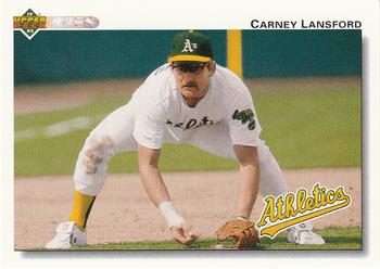 1992 Upper Deck #682 Carney Lansford Front
