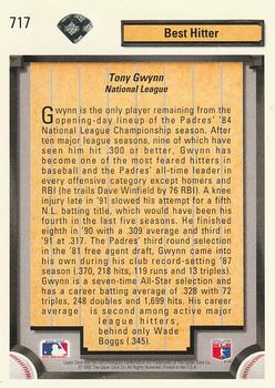 1992 Upper Deck #717 Tony Gwynn Back