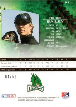 2006 TriStar Prospects Plus - Gold #91 Homer Bailey Back