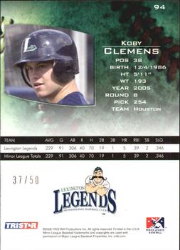 2006 TriStar Prospects Plus - Gold #94 Koby Clemens Back