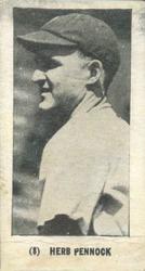 1928 W502 Game Backs Strip #8 Herb Pennock Front