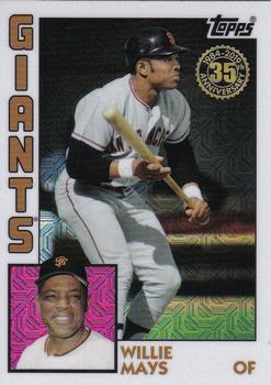 2019 Topps Update - 1984 Topps Baseball 35th Anniversary Chrome Silver Pack #T84U-36 Willie Mays Front