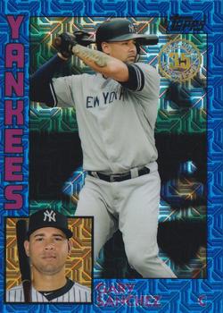 2019 Topps Update - 1984 Topps Baseball 35th Anniversary Chrome Silver Pack Blue Refractor #T84U-26 Gary Sanchez Front