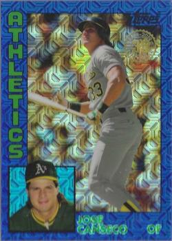 2019 Topps Update - 1984 Topps Baseball 35th Anniversary Chrome Silver Pack Blue Refractor #T84U-30 Jose Canseco Front