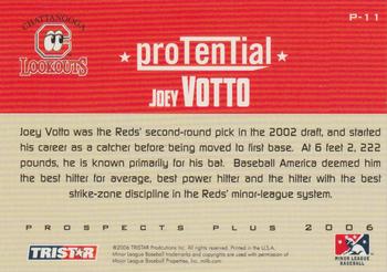 2006 TriStar Prospects Plus - ProTential #P-11 Joey Votto Back