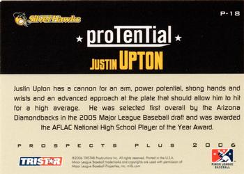 2006 TriStar Prospects Plus - ProTential #P-18 Justin Upton Back
