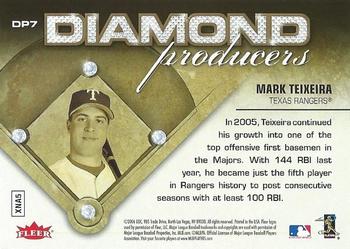 2006 Ultra - Diamond Producers #DP7 Mark Teixeira Back