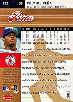 2006 Ultra - Gold Medallion #142 Wily Mo Pena Back
