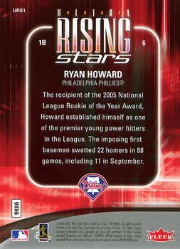 2006 Ultra - Ultra Rising Stars #URS1 Ryan Howard Back