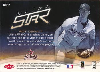 2006 Ultra - Ultra Star #US-17 Roy Oswalt Back